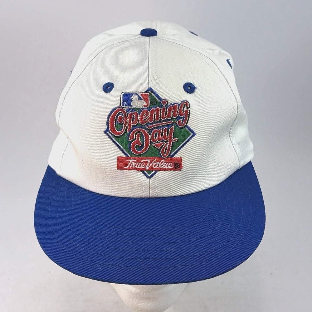 Vintage MLB Opening Day True Value Give-Away Hat Cap Snap Back Indians 90's